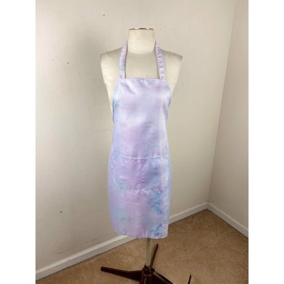 Artist Apron Purple Pastel Tie Dye with two front pockets and ties in the back - Picture 1 of 8
